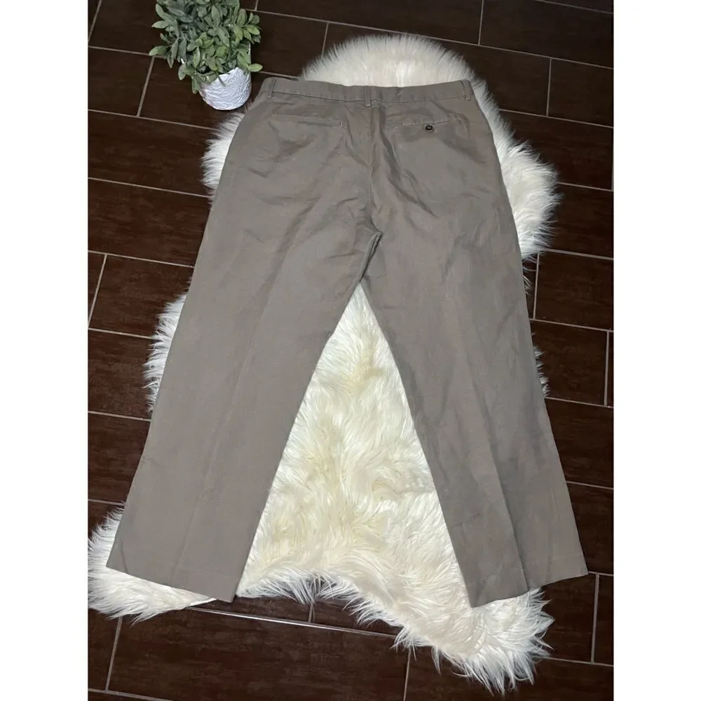 Banana Republic taupe linenFlat front dress pants sz 35X30
